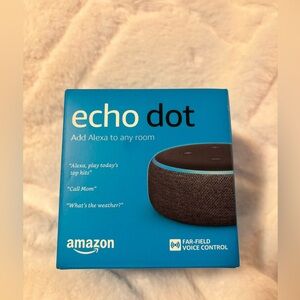Amazon Echo Dot in Black and Blue